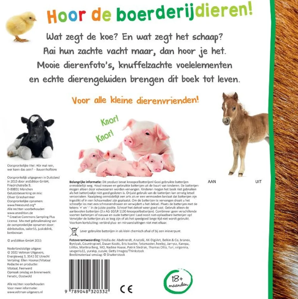 Veltman Uitgevers Welk dier hoor ik hier? Boerderijdieren