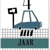 Pepermints Wenskaart 4 jaar Auto