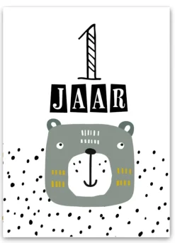Pepermints Wenskaart 1 Jaar Tijger