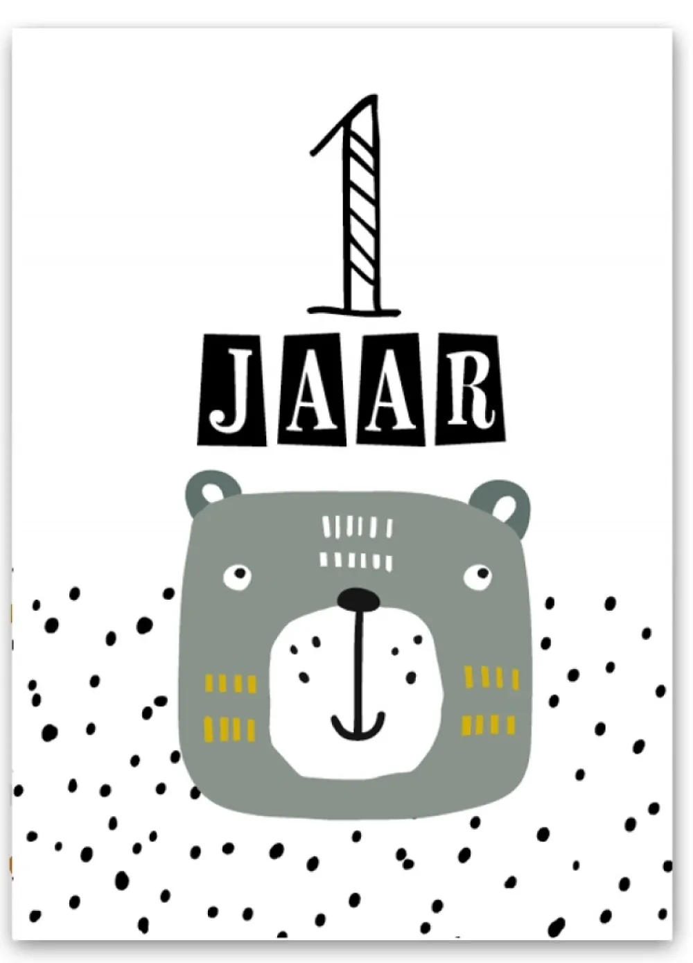 Pepermints Wenskaart 1 Jaar Tijger