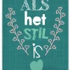 Pepermints Wenskaart Als het stil is