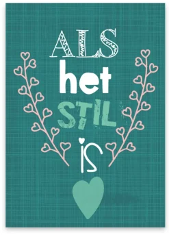 Pepermints Wenskaart Als het stil is