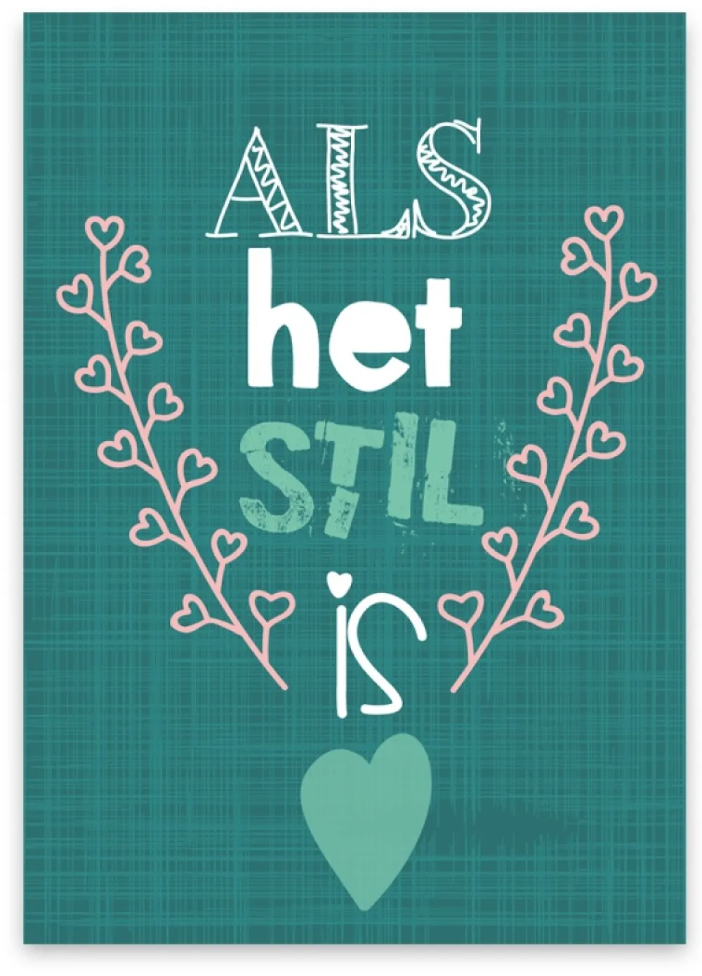 Pepermints Wenskaart Als het stil is