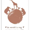 Pepermints Wenskaart de wereld is nog mooier met jou erbij (terra)