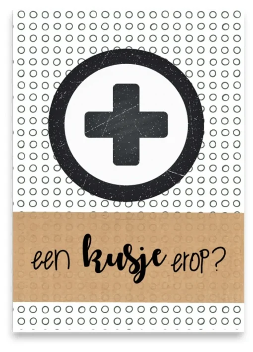 Pepermints Wenskaart een kusje erop?