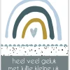 Pepermints Wenskaart Heel veel geluk met jullie kleine uk (regenboog blauw)