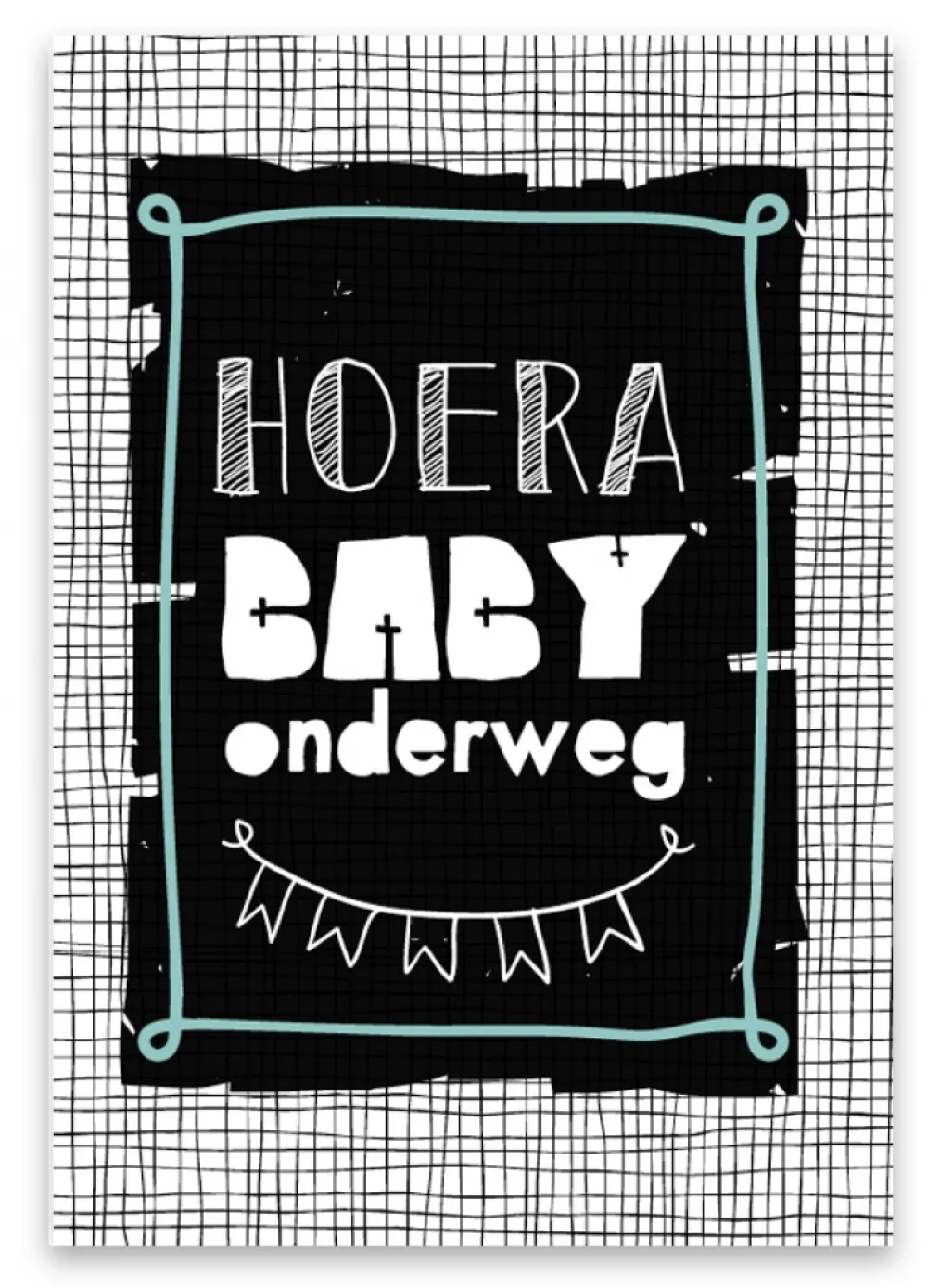 Pepermints Wenskaart Hoera Baby Onderweg