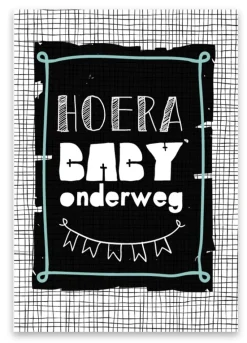 Pepermints Wenskaart Hoera Baby Onderweg