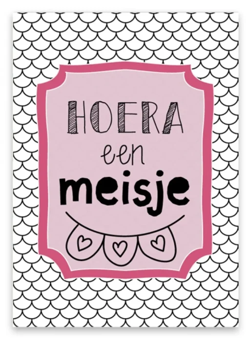Pepermints Wenskaart Hoera een Meisje