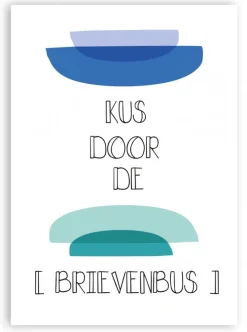 Pepermints Wenskaart Kus door de brievenbus