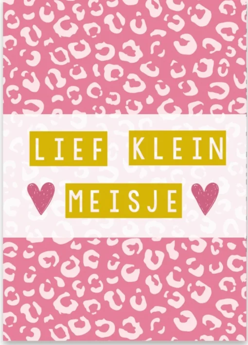 Pepermints Wenskaart Lief Klein Meisje (panter)