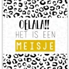 Pepermints Wenskaart Oelala!! Het is een Meisje