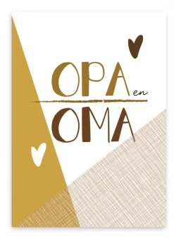 Pepermints Wenskaart Opa en Oma (vlakken)