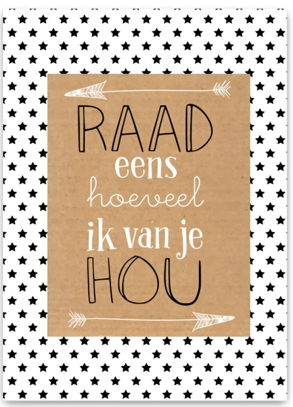 Pepermints Wenskaart Raad eens hoeveel ik van je Hou