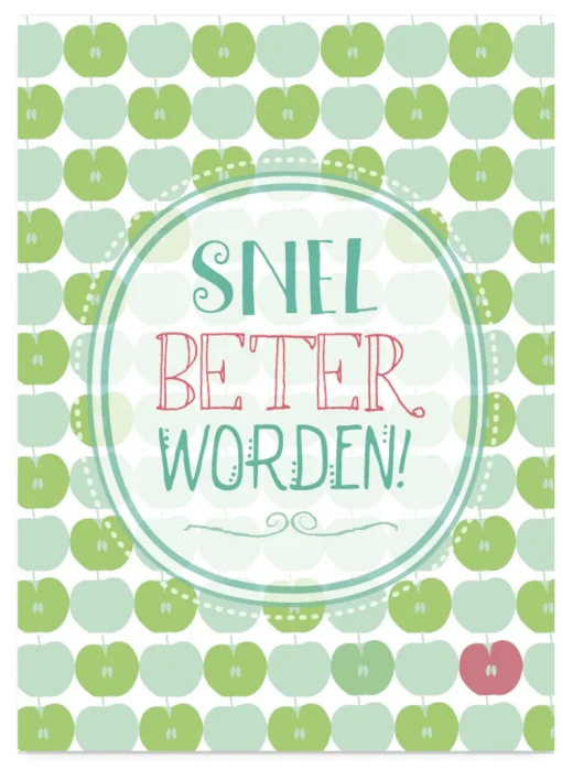 Pepermints Wenskaart Snel beter worden