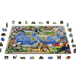 Wooden City Puzzel Hout Animal Kingdom Map 1010pcs