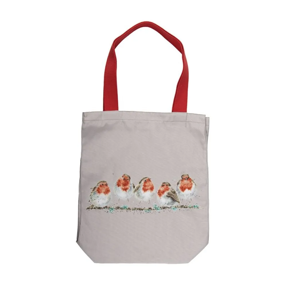 Wrendale Designs Canvas Draagtas Roodborstje Robin