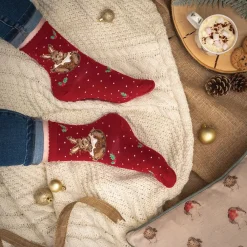 Wrendale Designs Kerstsokken Konijn Little Pudding