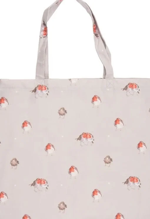 Wrendale Designs Opvouwbare Boodschappentas Roodborstje The Jolly Robin