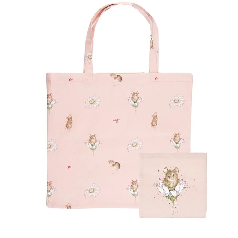 Wrendale Designs Opvouwbare Boodschappentas Muis Oops a Daisy
