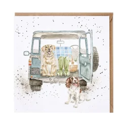 Wrendale Designs Wenskaart Honden Paws For a Picnic